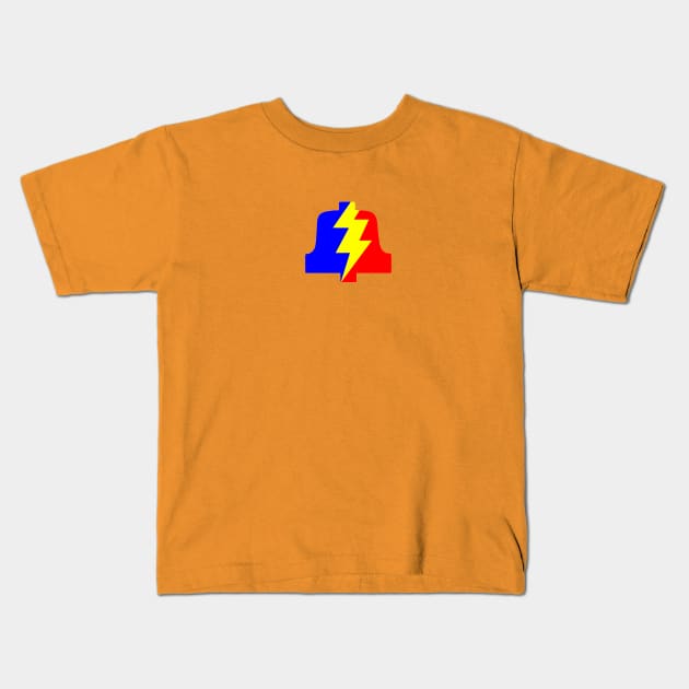 Color PLA Bell Logo Kids T-Shirt by phonelosers